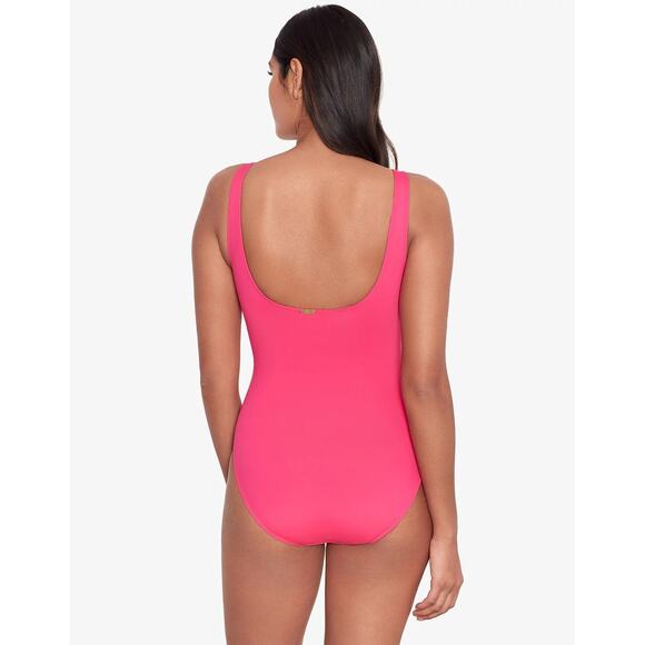 Lauren Ralph Lauren Women's 12 Pink Beach Club Solids Ring OTS Swimsuit L12-7 - Picture 2 of 9